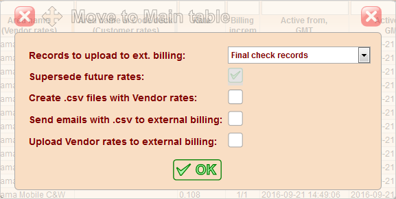 5gVision Rate management, Rate import