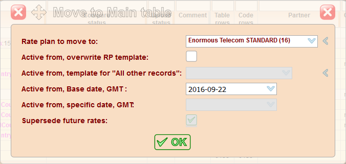 5gVision Rate management, Rate import