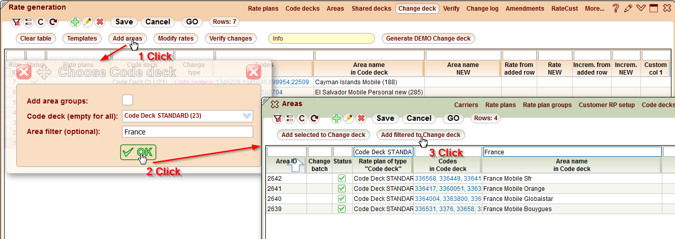 5gVision Rate management, Rate generation