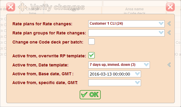 5gVision Rate management, Rate generation