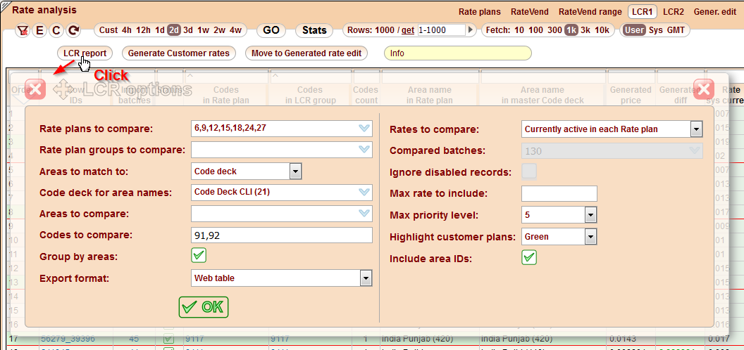 5gVision Rate management, Rate analysis